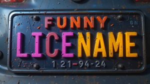 funny custom license plate names