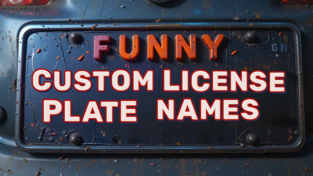 funny custom license plate names